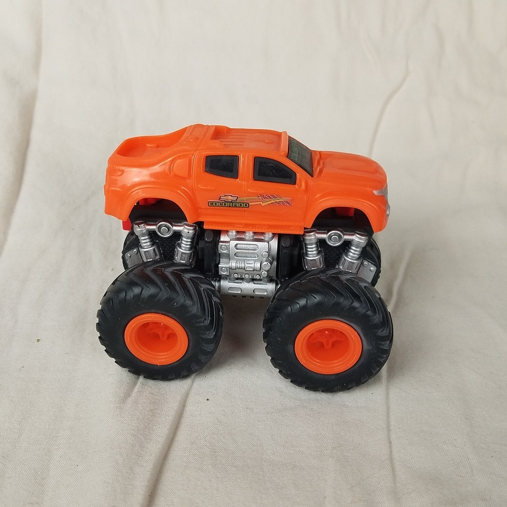 Chevrolet‎ Colorado Monster Truck Toy Kids Orange Excellent Removable Body 4x4